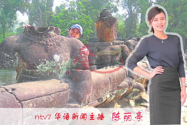 :踏入吴哥王城,放眼观望,都是历经千年风沙磨砺之后的沧桑,连断头佛像也是奇景之一。