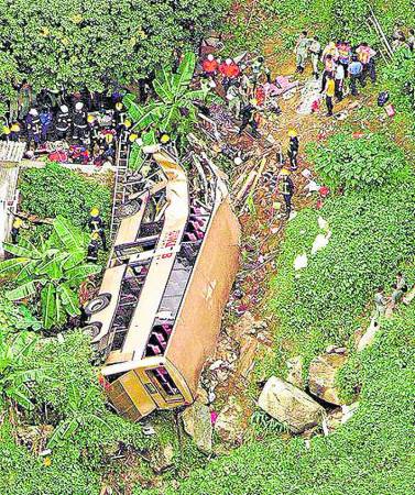2003年,屯门巴士坠坡事件,被香港列为“世纪车祸”,导致21死20伤。