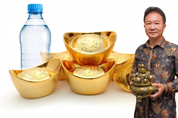 李森华师父表示,在家宅西北方摆放6个金元宝和1瓶水,有望升官扬名。