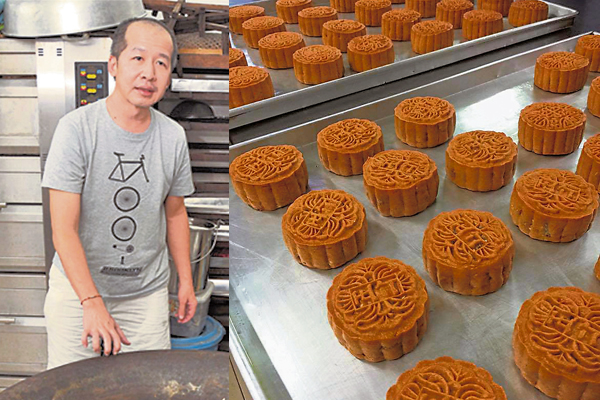 黄琛峰自小在面粉堆里打滚,制作月饼自然也有自己的一套方法。