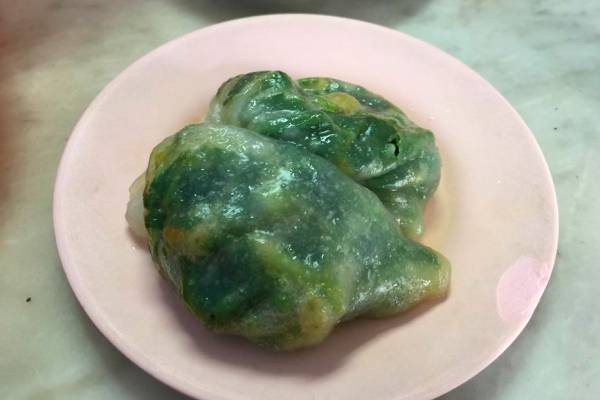 皮薄馅香的韭菜馅菜粿。