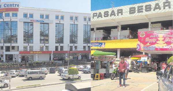 黎师父说巴刹对面第一排店是银行,令到天天龙口吸财,无形中让在巴刹做生意的人受惠,顾客如云,生意火热。