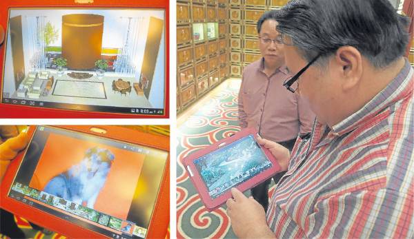 陈老板展示当初为了让亡母有个“安乐窝”，找了多位室内设计师不断重复修改，才画好设计图，包括花园、客厅、饭厅，甚至母亲生前的爱犬也涵盖在内。