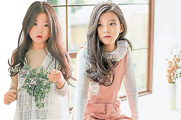 韩国平面广告上出现的小女模特都画上了自然淡妆，吸引其他年幼女孩的效仿。