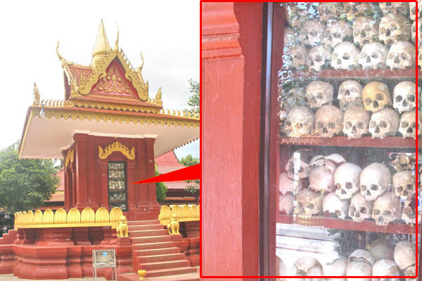 政府在新寺庙设立人骨塔，并装满受害者的骷髅头，藉以追思纪念无辜的亡魂。