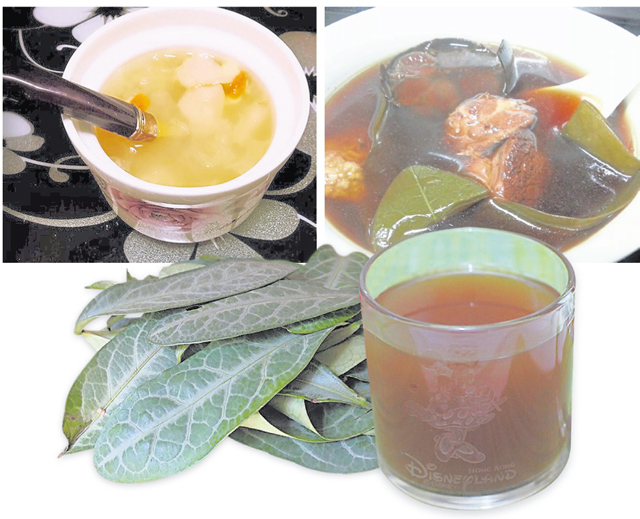  龙利叶茶、糖水或汤能改善人体热气。