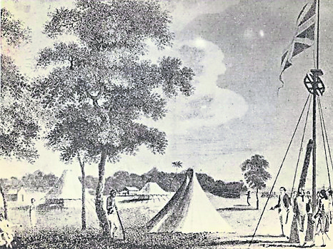 1786年，莱特登陆槟榔屿并占有槟榔屿。