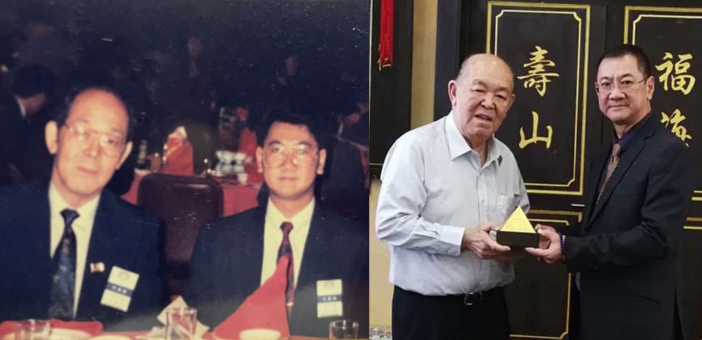 1992年出席第十八届世界华商经贸会议,左为丹斯里吴德芳,右为陳幸堅博士于2019年马来西亚华人博物馆合照。