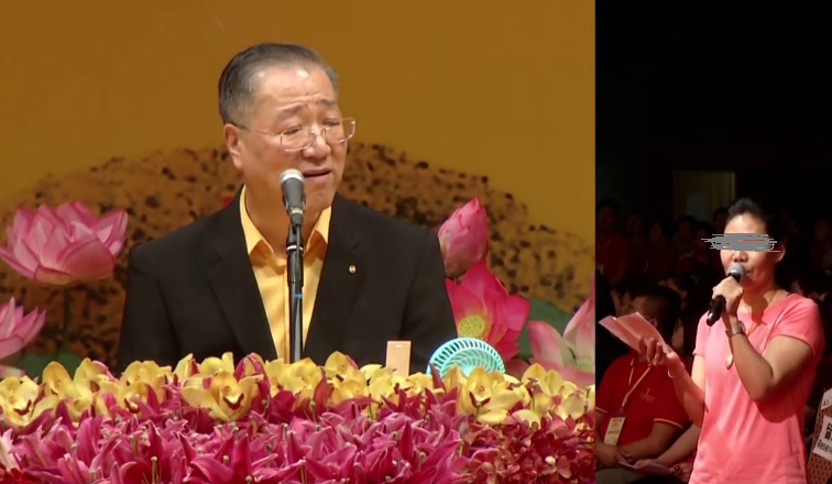 卢台长经常到世界各地举行“解答会”,声称透过看图腾的方式,为信徒们消灾解难。