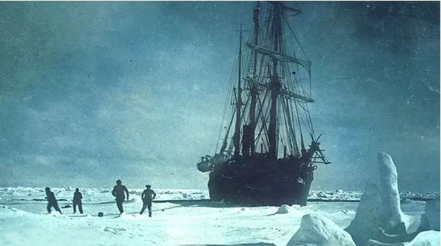 当年“坚忍号”被海上浮冰围困数月，1915年沉入海底。