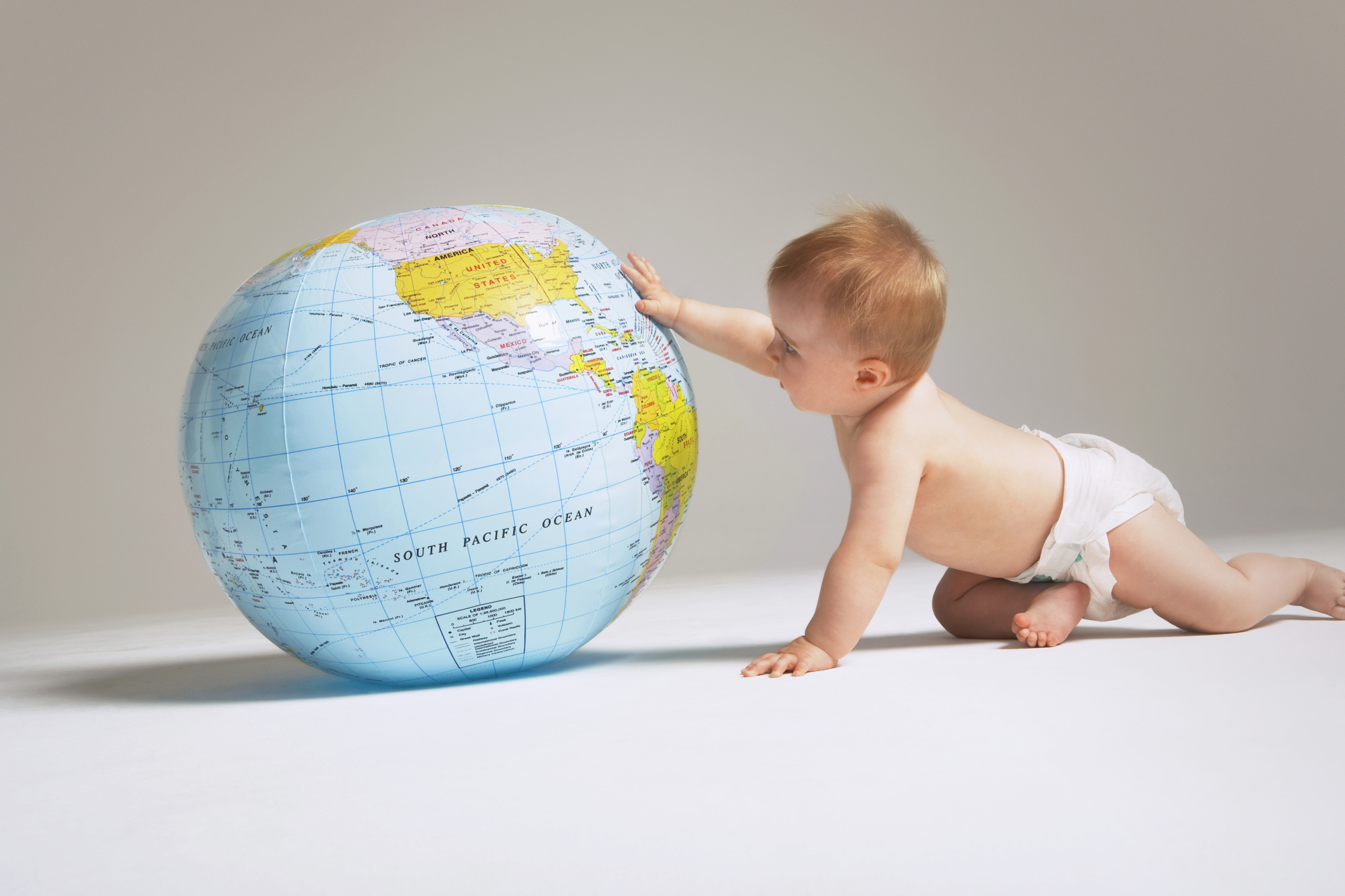 Baby Examining Inflatable Globe
