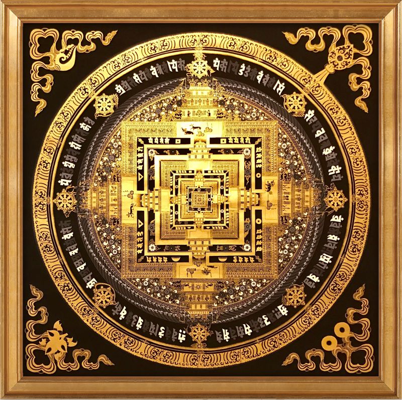 时轮金刚坛城唐卡，不但藏有神秘天地能量，还是顶尖的绘画艺术。