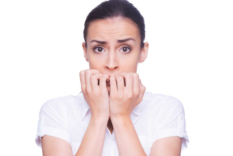 Terrified woman.