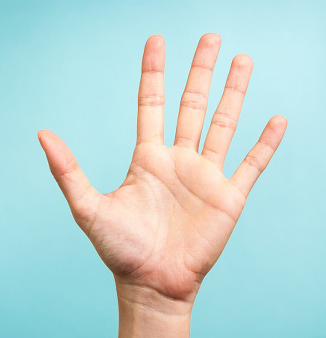Stop concept with hand up