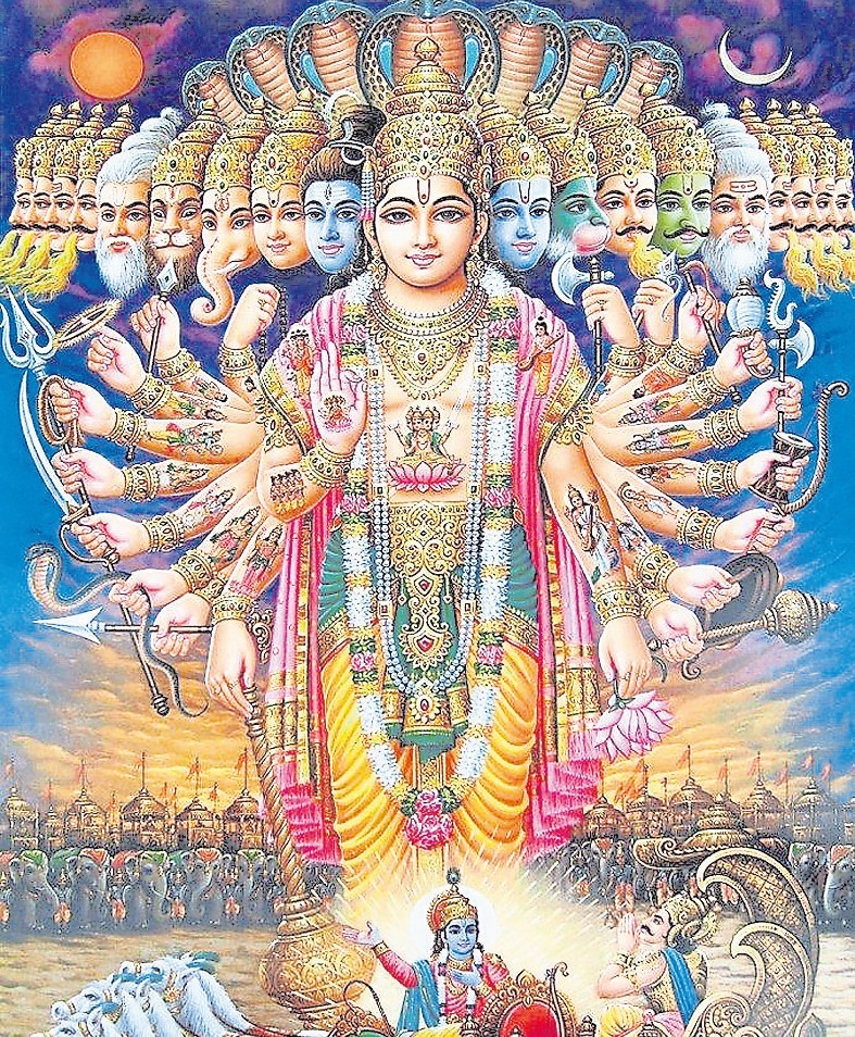 毗湿奴保护和维持着宇宙和宇宙秩序，是印度神话中伟大救世主。