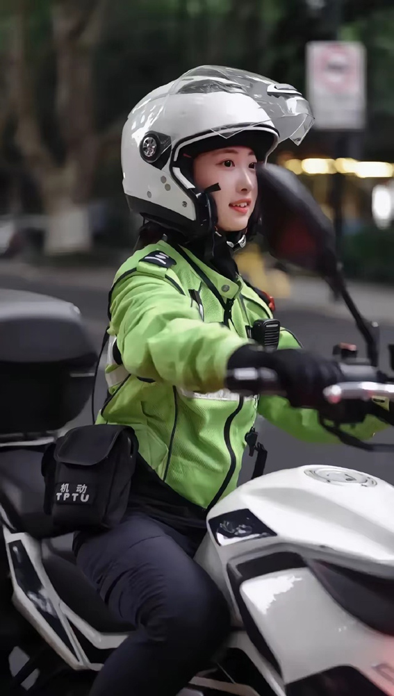 刚当上交警的李语蔚必须学会驾驶大排量摩哆,这绝对难不倒她!