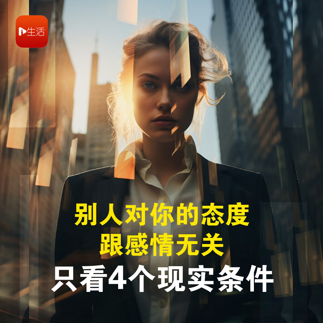 别人对你的态度，跟感情无关，只看4个现实条件