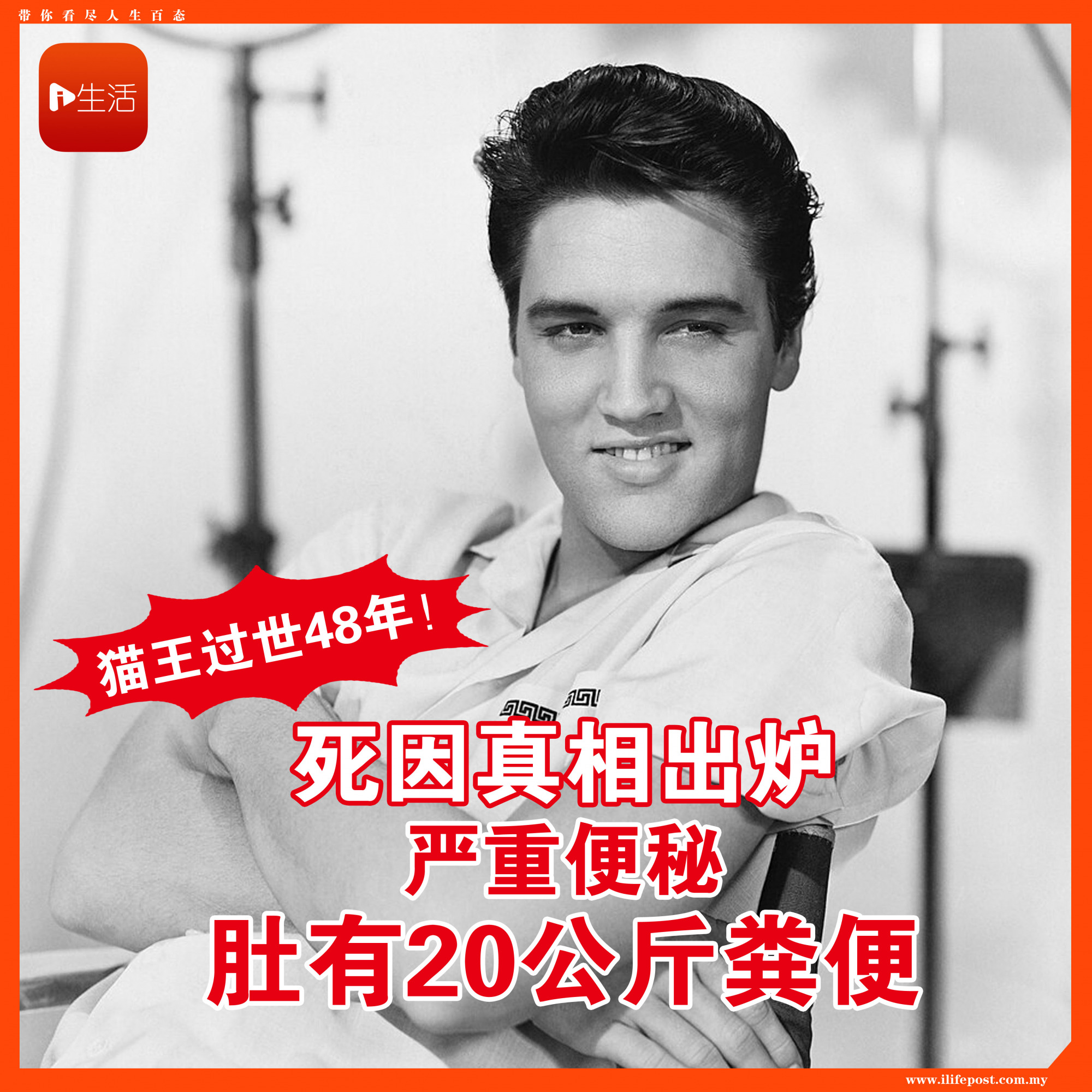 猫王过世48年！ 死因真相出炉 严重便秘“肚有20公斤粪便”