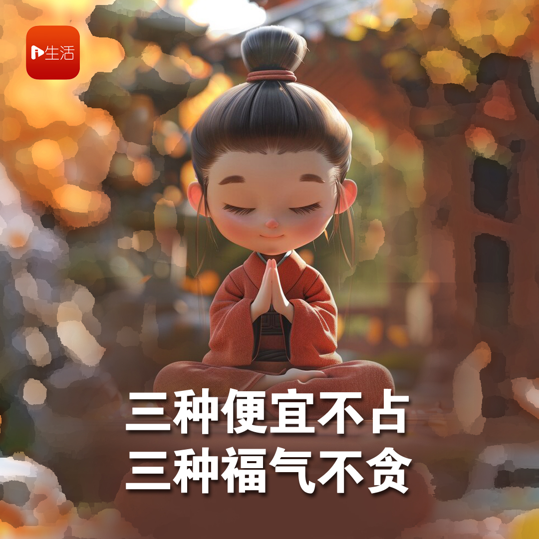 三种便宜不占 三种福气不贪