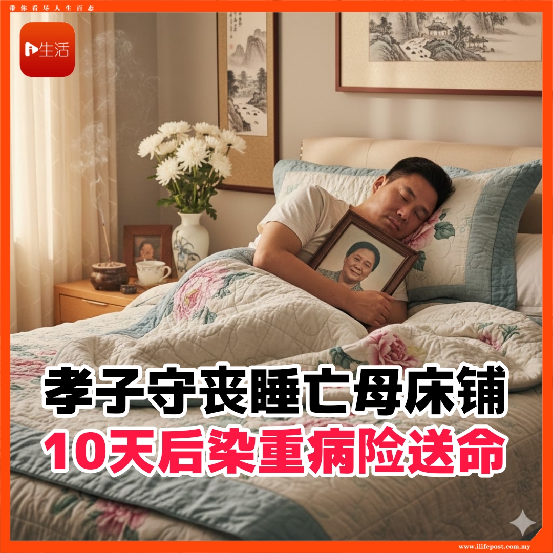 孝子守丧睡亡母床铺      10天后染重病险送命