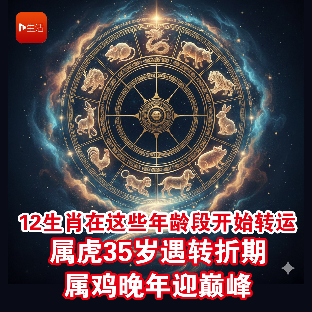 12生肖在这些年龄段开始转运 属虎35岁遇转折期 属鸡晚年迎巅峰