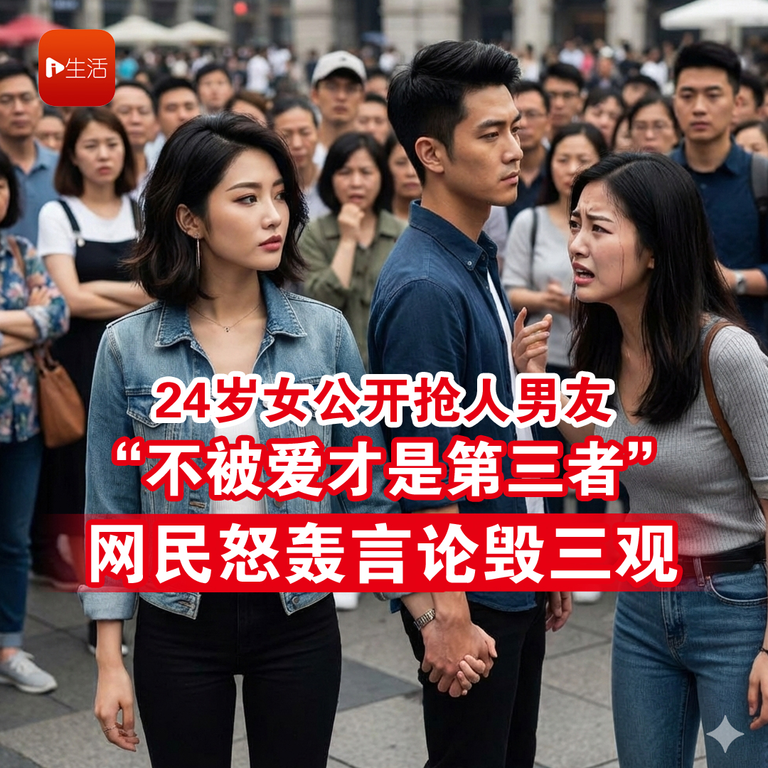 24岁女公开抢人男友 “不被爱才是第三者” 网民怒轰言论毁三观