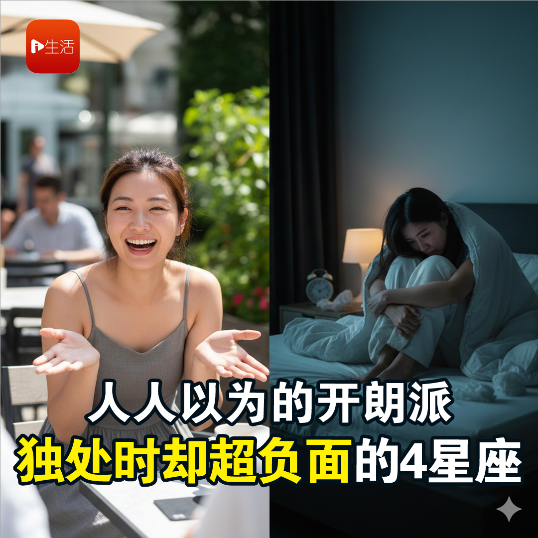 人人以为的开朗派 独处时却超负面的4星座