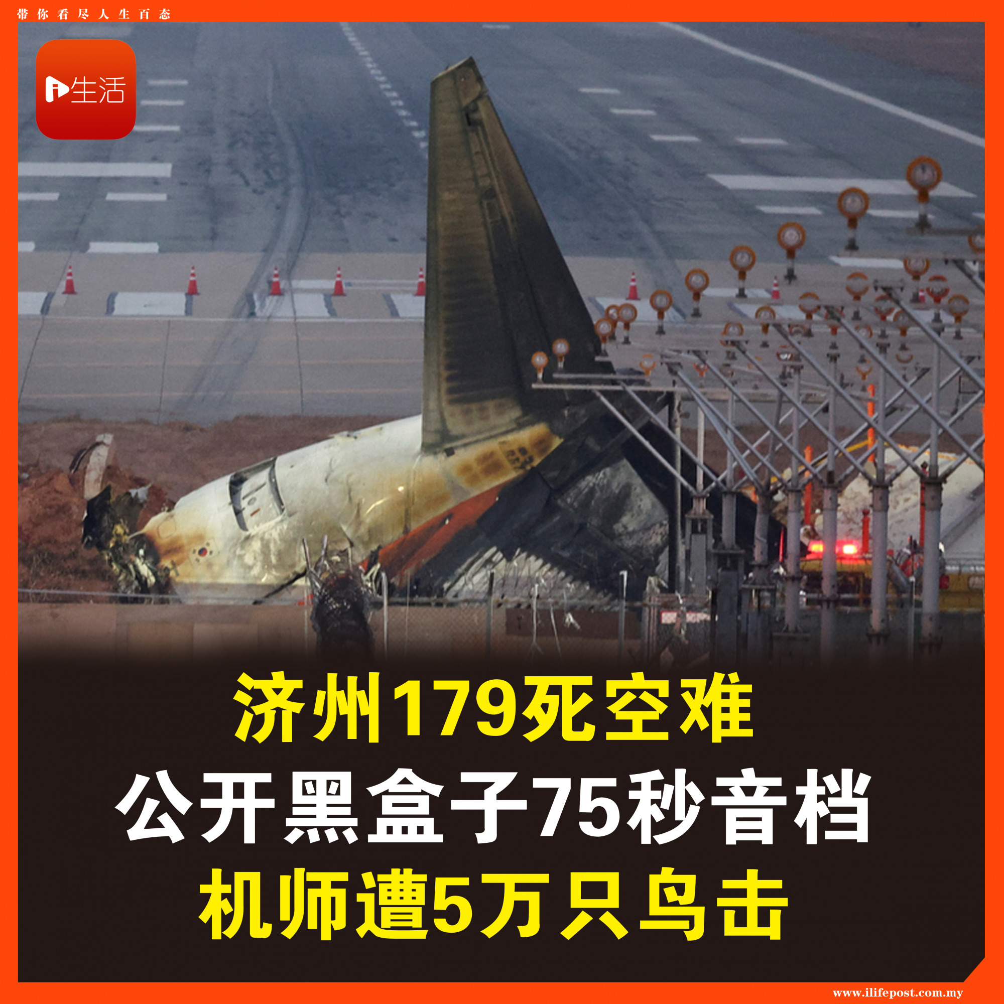 济州179死空难 公开黑盒子75秒音档 机师遭5万只鸟击