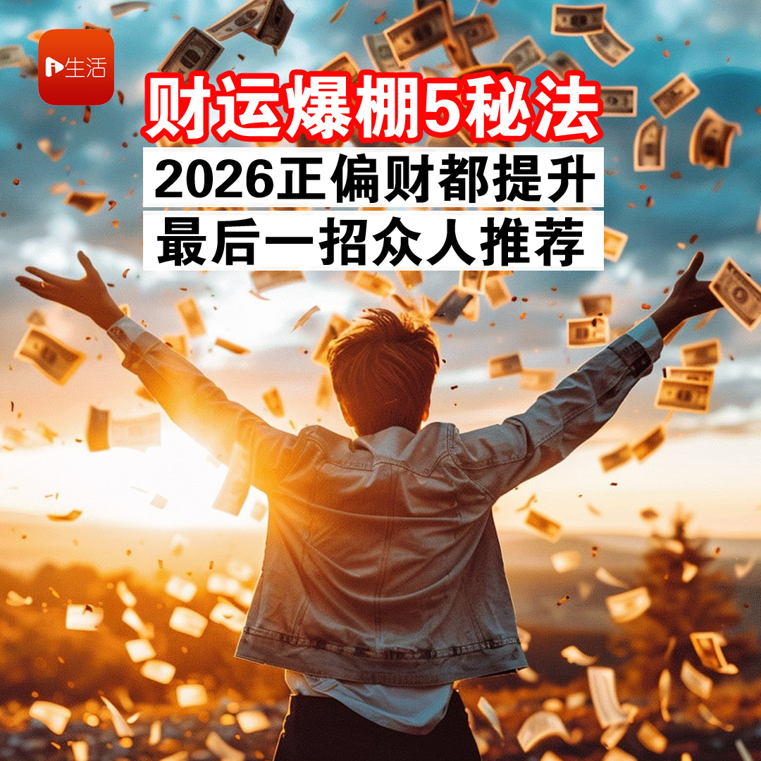 新年财运爆棚5秘法！2026正财、偏财都提升 最后一招超多人推